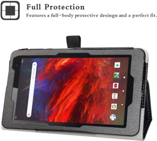 ETUI VANKYO MATRIXPAD Z1 7" CZARNE NAPIS DON'T TOUCH ME BUŹKA ZAMYKANE