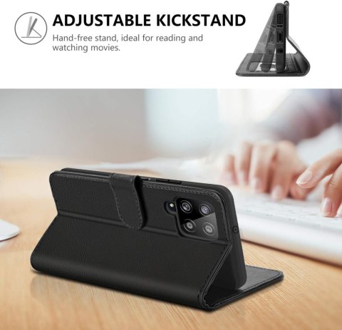 ETUI Z KLAPKĄ DO SAMSUNG GALAXY A42 CASE CZARNY Z EKOSKÓRY ELEGANCKI ETUI Z KLAPKĄ DO SAMSUNG GALAXY A42 CASE CZARNY Z EKOSKÓRY ELEGANCKI