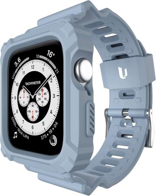 ETUI Z PASKIEM DO ZEGARKA APPLE WATCH 42mm SE/7/6/5/4/3/2/1 SZARY