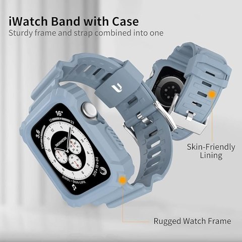 ETUI Z PASKIEM DO ZEGARKA APPLE WATCH 42mm SE/7/6/5/4/3/2/1 SZARY ETUI Z PASKIEM DO ZEGARKA APPLE WATCH 42mm SE/7/6/5/4/3/2/1 SZARY