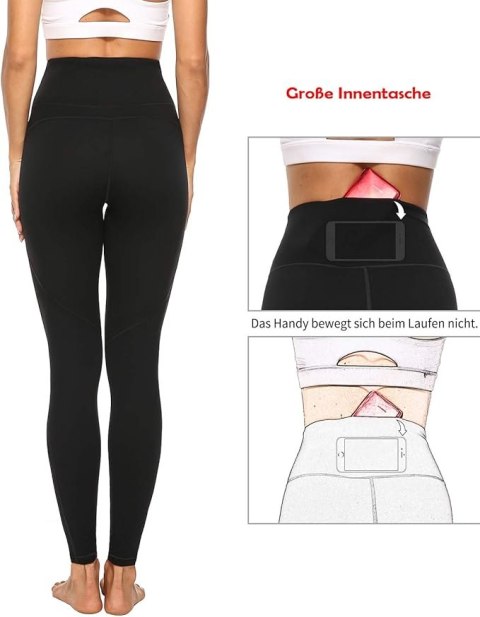 JOYSPELS DAMSKIE LEGGINSY DŁUGIE CZARNE SPORT ROZMIAR S JOYSPELS DAMSKIE LEGGINSY DŁUGIE CZARNE SPORT ROZMIAR S