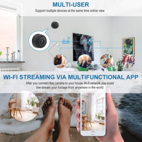 MINI KAMERA SZPIEGOWSKA BEZPRZEWODOWA HD 1080P 30 FPS WiFi TRYB NOCNY MINI KAMERA SZPIEGOWSKA BEZPRZEWODOWA HD 1080P 30 FPS WiFi TRYB NOCNY