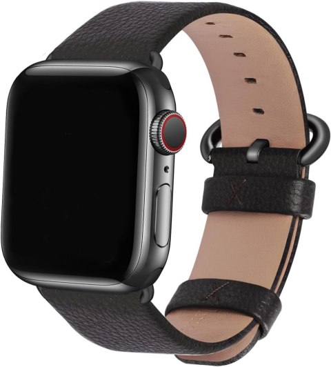 PASEK DO ZEGARKA APPLE WATCH 1/2/3/4/5/6/7/8/9/10/SE 42/44/45 CZARNY SKÓRA PASEK DO ZEGARKA APPLE WATCH 1/2/3/4/5/6/7/8/9/10/SE 42/44/45 CZARNY SKÓRA