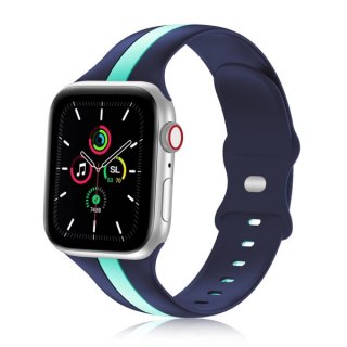 PASEK DO ZEGARKA APPLE WATCH 2/3/4/5/6/7/8/9/SE 38/40/41 NIEBIESKI SILIKON