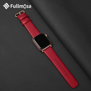 PASEK DO ZEGARKA APPLE WATCH 38/40/41mm SE/9/8/7/6/5/4/3/2/1 CZERWONY SKÓRA