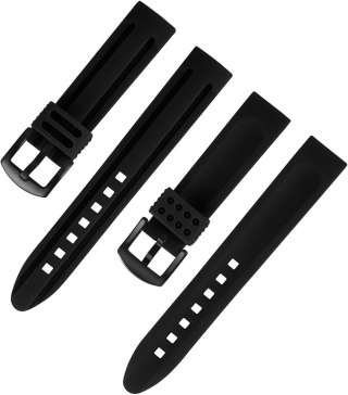 PASEK DO ZEGARKA CZARNY SILIKON UNIWERSALNY WODOODPORNY 18mm
