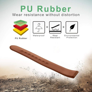 PASEK DO ZEGARKA 22mm SILIKONOWY PU GUMOWY WODOODPORNY MĘSKI DAMSKI BRĄZOWY