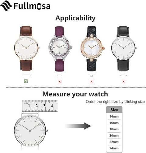 PASEK DO ZEGARKA CZARNY SKÓRA UNIWERSALNY ZŁOTA KLAMRA 16mm PASEK DO ZEGARKA CZARNY SKÓRA UNIWERSALNY ZŁOTA KLAMRA 16mm