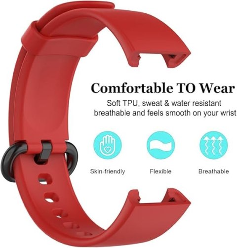 PASEK DO ZEGARKA CZERWONY XIAOMI MI/REDMI WATCH LITE SILIKONOWY