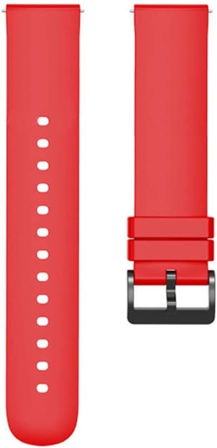 PASEK DO ZEGARKA CZERWONY SILIKON UNIWERSALNY CZARNA KLAMRA 20mm PASEK DO ZEGARKA CZERWONY SILIKON UNIWERSALNY CZARNA KLAMRA 20mm