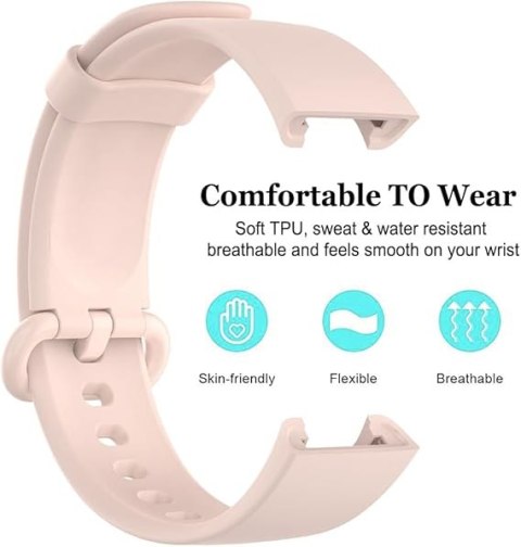 PASEK DO ZEGARKA JASNY RÓŻ XIAOMI MI/REDMI WATCH LITE SILIKONOWY