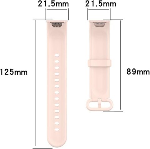 PASEK DO ZEGARKA JASNY RÓŻ XIAOMI MI/REDMI WATCH LITE SILIKONOWY