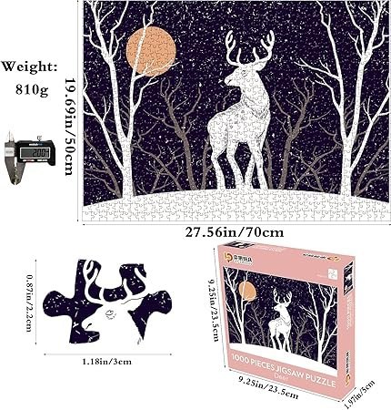 PUZZLE Z JELENIEM 1000 SZTUK GRY RODZINNE 12+ PUZZLE Z JELENIEM 1000 SZTUK GRY RODZINNE 12+