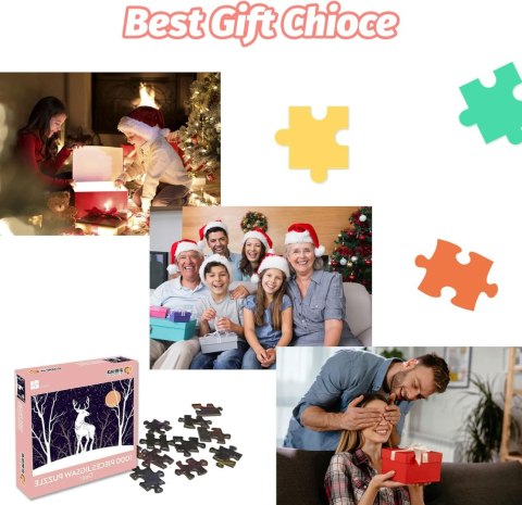 PUZZLE Z JELENIEM 1000 SZTUK GRY RODZINNE 12+ PUZZLE Z JELENIEM 1000 SZTUK GRY RODZINNE 12+