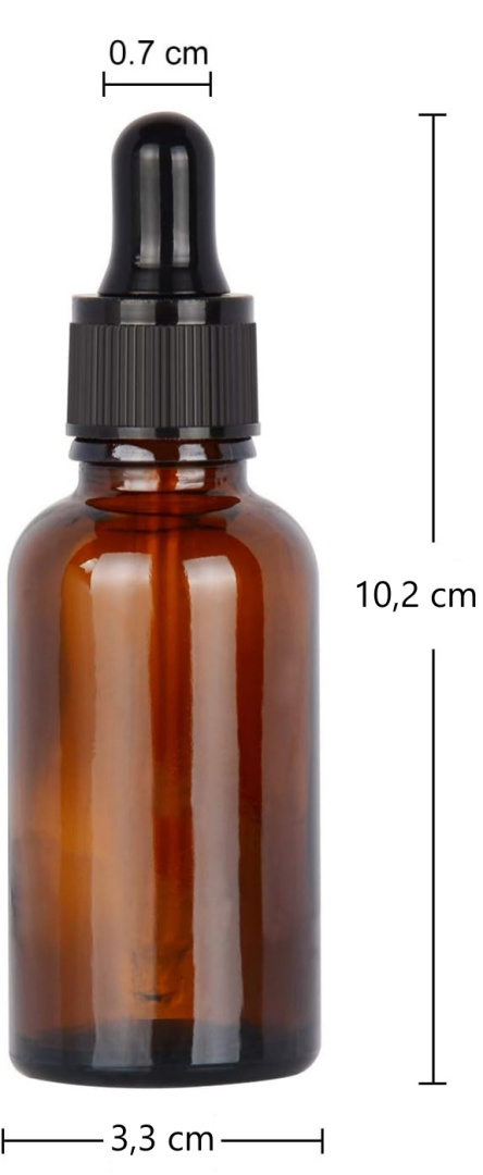 SZKLANA BUTELKA Z ZAKRAPLACZEM NA OLEJKI ETERYCZNE BRĄZOWA PUSTA 30 ml 4szt SZKLANA BUTELKA Z ZAKRAPLACZEM NA OLEJKI ETERYCZNE BRĄZOWA PUSTA 30 ml 4szt