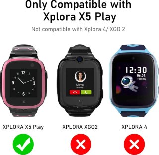 2x ETUI SMARTWATCH XPLORA X5 PLAY PRZEZROCZYSTE TRANSPARENTNE OCHRONA EKRAN