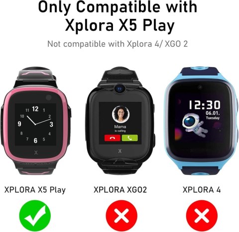 2x ETUI SMARTWATCH XPLORA X5 PLAY PRZEZROCZYSTE TRANSPARENTNE OCHRONA EKRAN