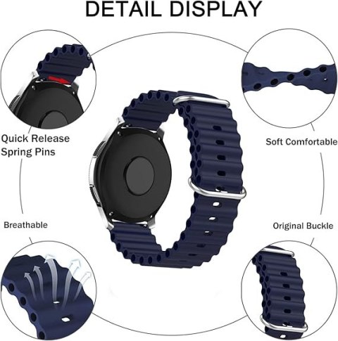 2x PASEK DO ZEGARKA NIEBIESKI CZARNY SILIKON Samsung/HUAWEI Watch 22mm 2x PASEK DO ZEGARKA NIEBIESKI CZARNY SILIKON Samsung/HUAWEI Watch 22mm