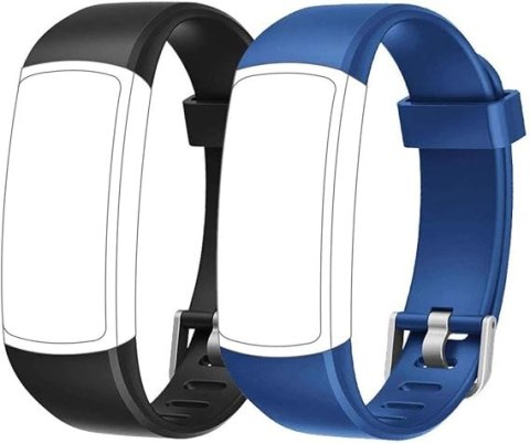 2x PASEK DO ZEGARKA Yamay Sw336/FITBIT ID128 CZARNY NIEBIESKI TPU