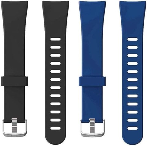 2x PASEK DO ZEGARKA Yamay Sw336/FITBIT ID128 CZARNY NIEBIESKI TPU