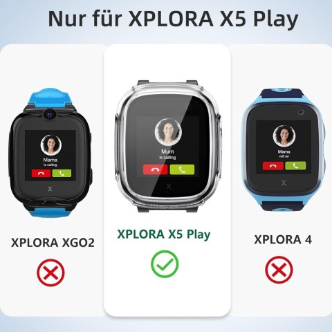 3X ETUI SMARTWATCH XPLORA x5 PLAY KIDS PRZEZROCZYSTE OCHRONA EKRANU SOLIDNE