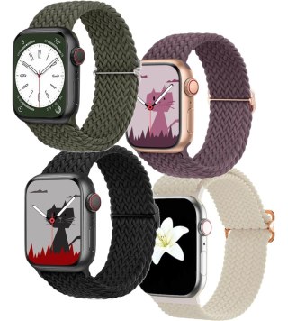 4xBRANSOLETA DO ZEGARKA APPLE WATCH 1/2/3/4/5/6/7/8/9/SE 38/40/41 KOLOR MIX