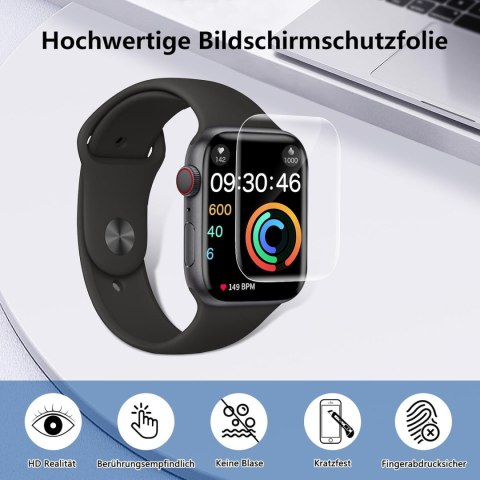 4x FOLIA OCHRONNA APPLE IWATCH SERII 9/8/7 41mm WYSOKA OCHRONA WYTRZYMAŁA