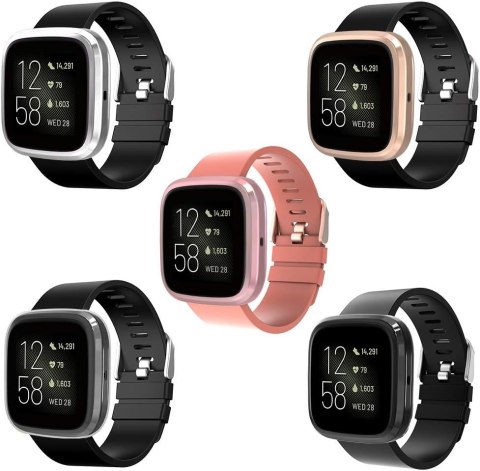 5x ETUI DO ZEGARKA FITBIT VERSA 2 ELASTYCZNE 5 KOLORÓW OCHRONA WYŚWIETLACZA