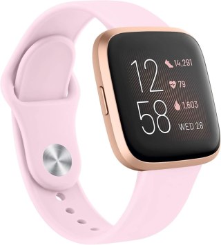 BRANSOLETA DO ZEGARKA FITBIT VERSA 1/2/LITE RÓŻOWY SILIKON WODOODPORNY