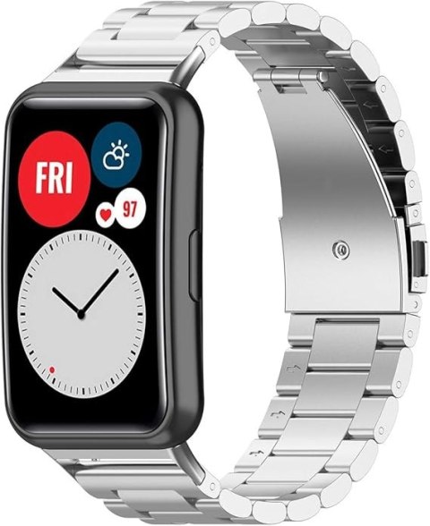 BRANSOLETA DO ZEGARKA Huawei Watch FIT Smart SREBRNA STAL NIERDZEWNA BRANSOLETA DO ZEGARKA Huawei Watch FIT Smart SREBRNA STAL NIERDZEWNA