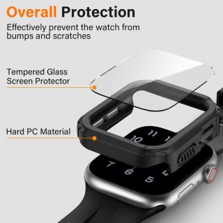 ETUI APPLE IWATCH SERII 6/5/4/SE 44mm CZARNE OCHRONA EKRANU WYTRZYMAŁE