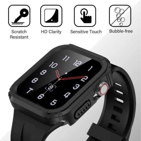 ETUI APPLE IWATCH SERII 6/5/4/SE 44mm CZARNE OCHRONA EKRANU WYTRZYMAŁE