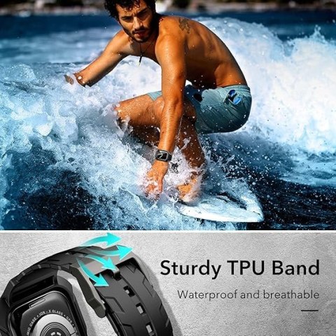 ETUI APPLE IWATCH SERII 9/8/7/6/5/4/SE 44/45mm CZARNE ELASTYCZNE Z PASKIEM ETUI APPLE IWATCH SERII 9/8/7/6/5/4/SE 44/45mm CZARNE ELASTYCZNE Z PASKIEM