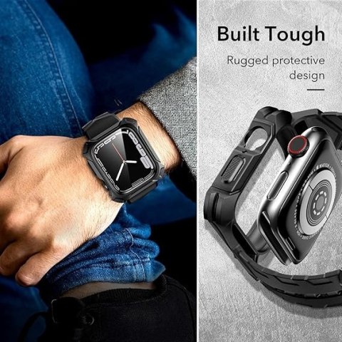 ETUI APPLE IWATCH SERII 9/8/7/6/5/4/SE 44/45mm CZARNE ELASTYCZNE Z PASKIEM ETUI APPLE IWATCH SERII 9/8/7/6/5/4/SE 44/45mm CZARNE ELASTYCZNE Z PASKIEM
