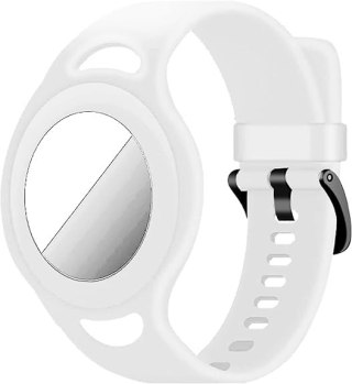 ETUI CASE NA APPLE AIRTAG MLECZNE ELASTYCZNE Z PASKIEM NA RĘKĘ OCHRONNE