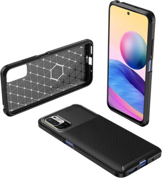 ETUI XIAOMI REDMI NOTE 10 5G/ POCO M3 PRO 5G CZARNE PLECKI +3x SZKŁO