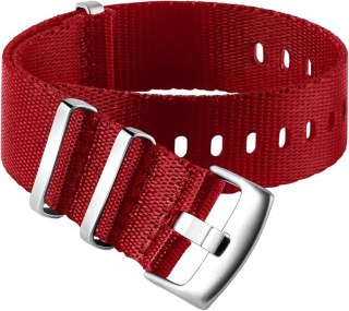 PASEK BRANSOLETA DO ZEGARKA CZERWONA UNIWERSALNA NYLON 22mm