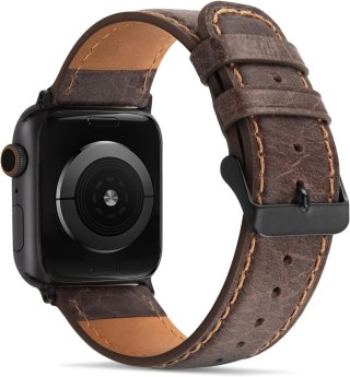 PASEK DO APPLE WATCH 1/2/3/4/5/6/7/8/9/10/SE 42/44/45 BRĄZOWA SKÓRA ETUI 42