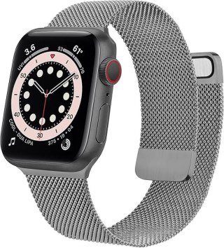 PASEK DO ZEGARKA APPLE WATCH 1/2/3/4/5/6/7/8/9/10/SE 42/44/45 CIEMNY SZARY