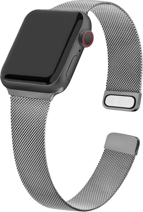 PASEK DO ZEGARKA APPLE WATCH 1/2/3/4/5/6/7/8/9/10/SE 42/44/45 CIEMNY SZARY