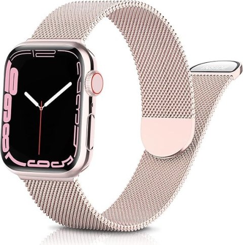 PASEK DO ZEGARKA APPLE WATCH 1/2/3/4/5/6/7/8/9/10/SE 42/44/45mm RÓŻOWY STAL PASEK DO ZEGARKA APPLE WATCH 1/2/3/4/5/6/7/8/9/10/SE 42/44/45mm RÓŻOWY STAL