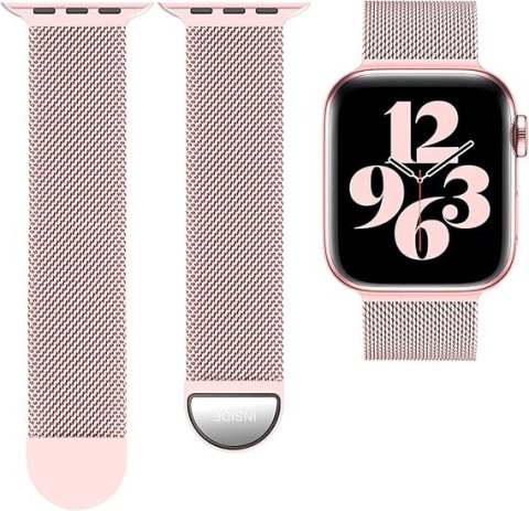 PASEK DO ZEGARKA APPLE WATCH 1/2/3/4/5/6/7/8/9/10/SE 42/44/45mm RÓŻOWY STAL PASEK DO ZEGARKA APPLE WATCH 1/2/3/4/5/6/7/8/9/10/SE 42/44/45mm RÓŻOWY STAL