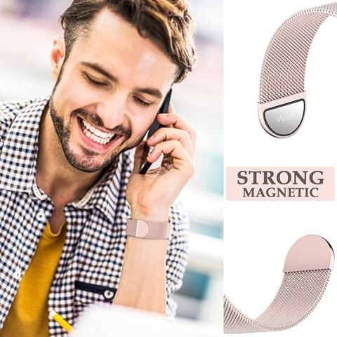 PASEK DO ZEGARKA APPLE WATCH 1/2/3/4/5/6/7/8/9/10/SE 42/44/45mm RÓŻOWY STAL PASEK DO ZEGARKA APPLE WATCH 1/2/3/4/5/6/7/8/9/10/SE 42/44/45mm RÓŻOWY STAL