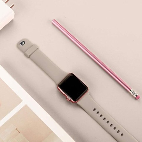 PASEK DO ZEGARKA APPLE WATCH 1/2/3/4/5/6/7/8/9/SE 38/40/41mm BEŻOWY SILIKON PASEK DO ZEGARKA APPLE WATCH 1/2/3/4/5/6/7/8/9/SE 38/40/41mm BEŻOWY SILIKON