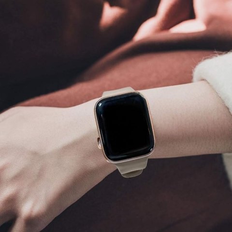 PASEK DO ZEGARKA APPLE WATCH 1/2/3/4/5/6/7/8/9/SE 38/40/41mm BEŻOWY SILIKON PASEK DO ZEGARKA APPLE WATCH 1/2/3/4/5/6/7/8/9/SE 38/40/41mm BEŻOWY SILIKON