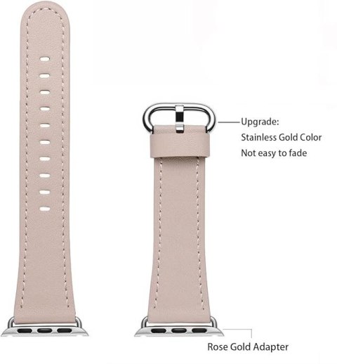 PASEK DO ZEGARKA APPLE WATCH 1/2/3/4/5/6/7/8/9/SE 38/40/41mm BEŻOWY SKÓRA PASEK DO ZEGARKA APPLE WATCH 1/2/3/4/5/6/7/8/9/SE 38/40/41mm BEŻOWY SKÓRA