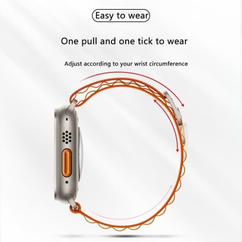 PASEK DO ZEGARKA APPLE WATCH 1/2/3/4/5/6/7/8/9/SE 38/40/41mm KREMOWY NYLON PASEK DO ZEGARKA APPLE WATCH 1/2/3/4/5/6/7/8/9/SE 38/40/41mm KREMOWY NYLON