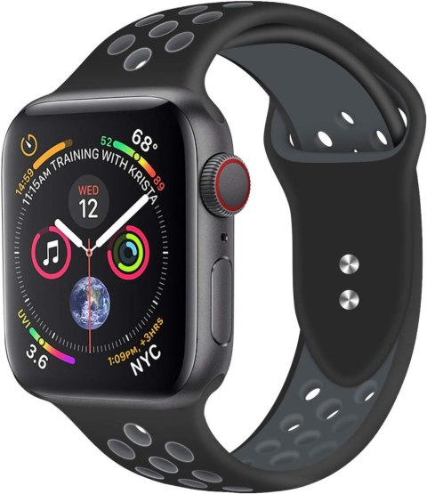PASEK DO ZEGARKA APPLE WATCH 1/2/3/4/5/6/7/8/9/SE 42/44/45mm CZARNY SILIKON M/L PASEK DO ZEGARKA APPLE WATCH 1/2/3/4/5/6/7/8/9/SE 42/44/45mm CZARNY SILIKON M/L