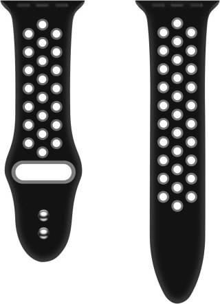 PASEK DO ZEGARKA APPLE WATCH 1/2/3/4/5/6/7/8/9/SE 42/44/45mm CZARNY SILIKON M/L