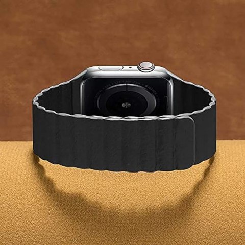 PASEK DO ZEGARKA APPLE WATCH 1/2/3/4/5/6/7/8/9/SE 42/44/45mm CZARNY